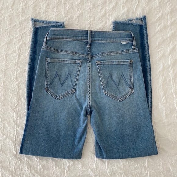 MOTHER Stunner Side-Stripe Ankle Fray Skinny Jeans - Picture 6 of 11